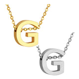 Stainless Steel Women's Unisex 18 Inch Necklace Pendant Letter Lobster Clasp S3