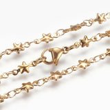 Stainless Steel Necklace Lobster Ion Plating  IP Star 17.3"~17.7" 44~45cm Z645