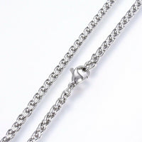 Stainless Steel Wheat Chain Necklaces Lobster Gold 17.7" 19.7"  45cm 3mm Z454