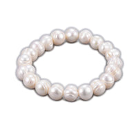 Natural Pearl Beads Stretch Bracelets 2"(5.2cm)  6-10MM Pear Size P507