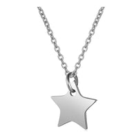 304 Stainless Steel Pendants Necklaces Chains Star Gold Silver 16.3'' 1mm P377