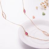 Yellow Gold Plated Necklace Chain AAA Zirconia Lobster Clasp B387