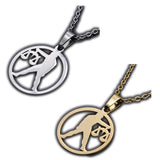 Stainless Steel Pendant Necklace Lobster Zodiac Sign Aries Gold 15.7" 1.5mm P68