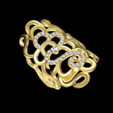 Rose Gold Plated Cocktail Ring For Women B297