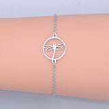 Stainless Steel Bracelet Lobster Dragonfly Silver Ajustable Z209