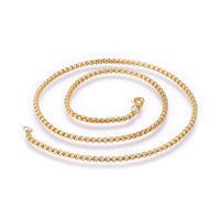 304 Stainless Steel Box Chain Necklaces Lobster Claw Gold Silver 17.7" 2mm Z455