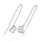 Stainless Steel Stud Earrings Earrings Ear Threads Alphabet Initial Letter Z314