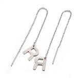 Stainless Steel Stud Earrings Earrings Ear Threads Alphabet Initial Letter Z314