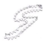 Stainless Steel Chain Necklaces Lobster Triangle Gold 16.49 inches 41.9cm Z556