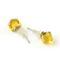 Stud Earrings platinum Brass Ear Stud Components Multi-Colors 9x7mm 0.7mm  P558