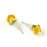 Stud Earrings platinum Brass Ear Stud Components Multi-Colors 9x7mm 0.7mm  P558