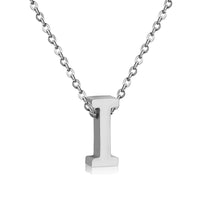 Stainless Steel Women's Unisex 18 Inch Necklace Pendant Letter Lobster Clasp S3