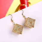 Yellow Gold Plated Earrings Drop Dangle Fish Hook Clasp L643