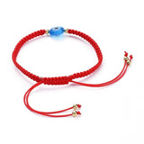 Adjustable Nylon Thread Braided Bead Bracelet Handmade Evil Eye Gold Z143