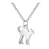 304 Stainless Steel Pendant Necklace Cat Stainless Steel Color 16" 1mm A412