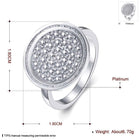 Rose Gold Platinum  Plated Fashion Ring Women B269