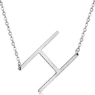 Stainless Steel Women's Unisex 18 Inch Necklace Pendant Letter Lobster Clasp S1