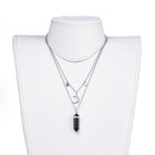 Malachite Bullet Pendant Necklace 316 Stainless Steel Lobster Clasp 16" Z509