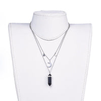 Malachite Bullet Pendant Necklace 316 Stainless Steel Lobster Clasp 16" Z509