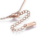 Stainless Steel Pendant Necklace Rhinestone Tree Gold  16" 1.5mm Z441