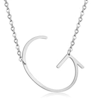 Stainless Steel Women's Unisex 18 Inch Necklace Pendant Letter Lobster Clasp S1