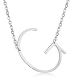 Stainless Steel Women's Unisex 18 Inch Necklace Pendant Letter Lobster Clasp S1