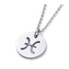 Stainless Steel Pendant Necklace Lobster Zodiac Sign Gold Silver 17.7" 2mm Z447