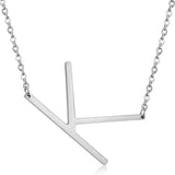 Stainless Steel Women's Unisex 18 Inch Necklace Pendant Letter Lobster Clasp S1