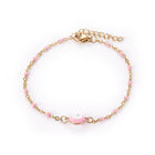 Stainless Steel Enamel Chain Bracelet Lobster Evil Eye Gold Adjustable 2mm A110