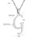Stainless Steel Women's Unisex 18 Inch Necklace Pendant Letter Lobster Clasp S2