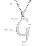 Stainless Steel Women's Unisex 18 Inch Necklace Pendant Letter Lobster Clasp S2