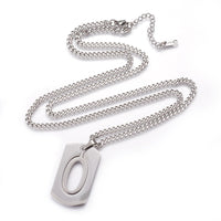 Stainless Steel Initial Pendant Necklace Lobster Chain Alphabet Letter 27" A385