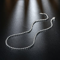 Sterling Silver Plated Necklace Chain Lobster Clasp B362