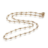 Stainless Steel Chain Necklaces Lobster Flat Round Gold 17.9 inches 45.5cm Z670