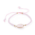 Adjustable Natural Labradorite Braided Bead Bracelets Brass Findings P509