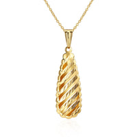 Yellow Gold Plated Necklace Pendant Drop 19 Inches 1MM Lobster Clasp B300