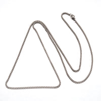 Stainless Steel Box Chain Necklace Lobster Clasp Gunmetal Black 29" 2mm P105