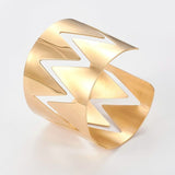 304 Stainless Steel Cuff Bangle Cuff Bracelet Gold Adjustable Size Z51