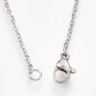 Stainless Steel Pendant Necklace Seahorse Silver 17.5 1.5mm Silver Gold Z625