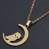 Stainless Steel Pendant Necklace Lobster Halloween Owl Moon 17.71" 1.5mm P92