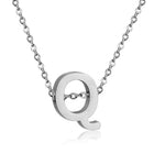Stainless Steel Women's Unisex 18 Inch Necklace Pendant Letter Lobster Clasp S3