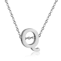 Stainless Steel Women's Unisex 18 Inch Necklace Pendant Letter Lobster Clasp S3