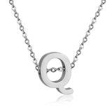 Stainless Steel Women's Unisex 18 Inch Necklace Pendant Letter Lobster Clasp S3