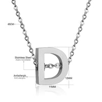 Stainless Steel Women's Unisex 18 Inch Necklace Pendant Letter Lobster Clasp S3