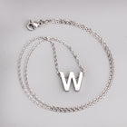 Stainless Steel Women's Unisex 18 Inch Necklace Pendant Letter Lobster Clasp S3