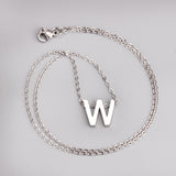 Stainless Steel Women's Unisex 18 Inch Necklace Pendant Letter Lobster Clasp S3