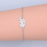 201 Stainless Steel Link Bracelet Lobster Elephant Silver Gold Adjustable P255