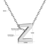 Stainless Steel Women's Unisex 18 Inch Necklace Pendant Letter Lobster Clasp S3