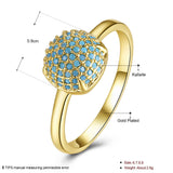 Yellow Gold Black Gunmetal Plated Halo Fashion Ring Kallaite Blue B494