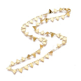 Stainless Steel Chain Necklaces Lobster Triangle Gold 16.49 inches 41.9cm Z556
